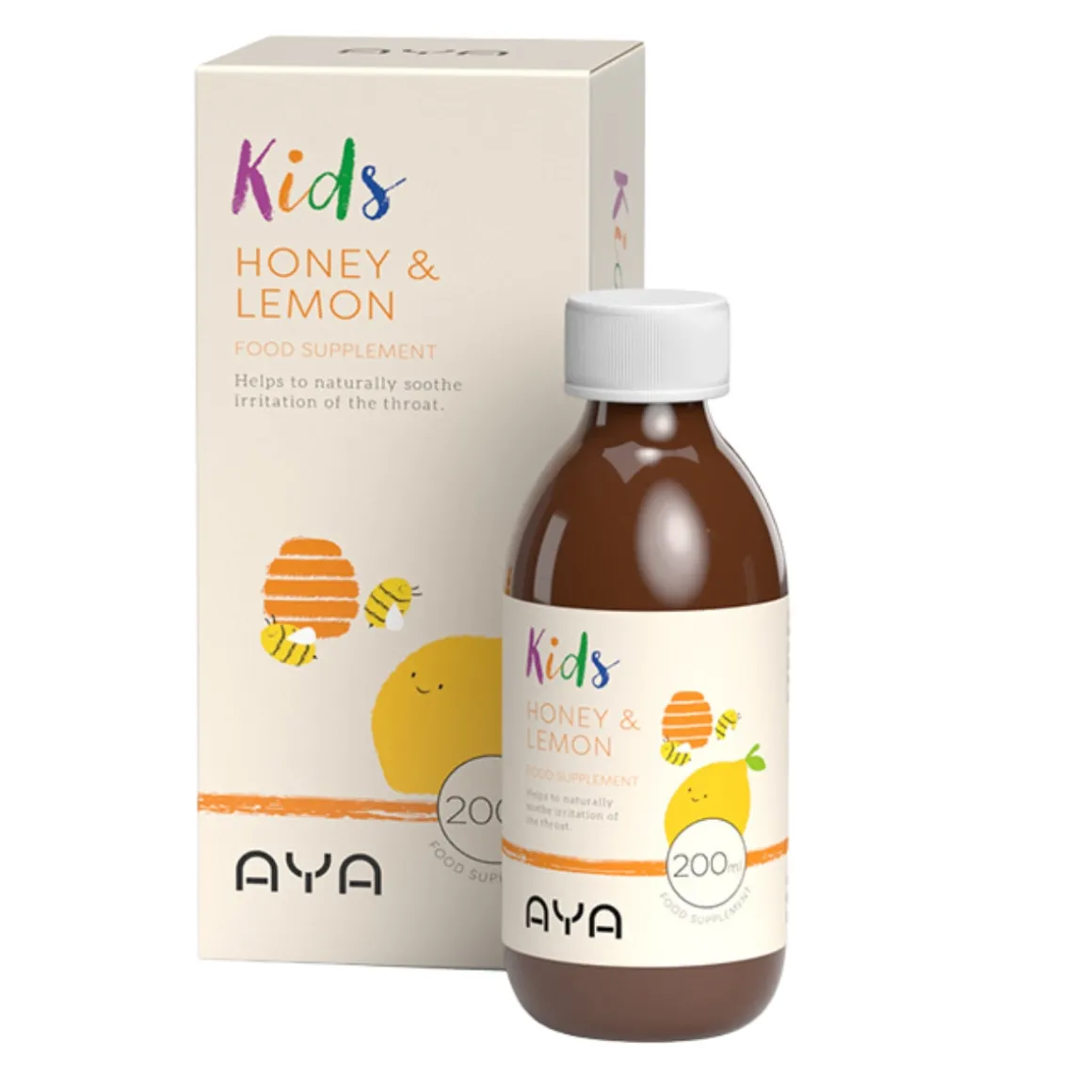 AYA Honey & Lemon All-natural Syrup 200ml