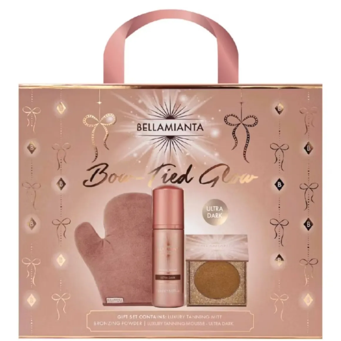 Bellamianta Bow-Tied Glow 3 Piece Set - Ultra Dark (liquid gold)