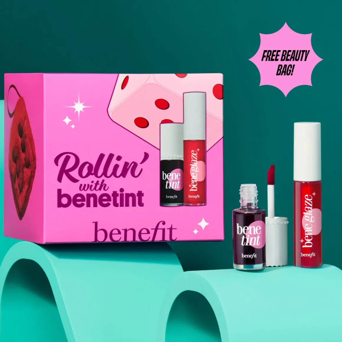 Benefit Rollin with Benetint & Lip Oil Shine Duo Limited Edition Gift Set