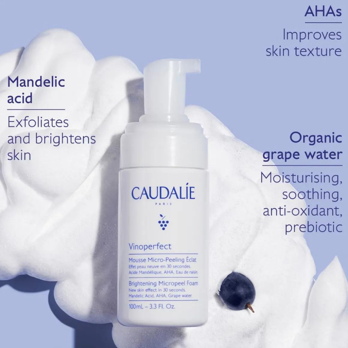 Caudalie Vinoperfect Brightening Micropeel Foam 100ml