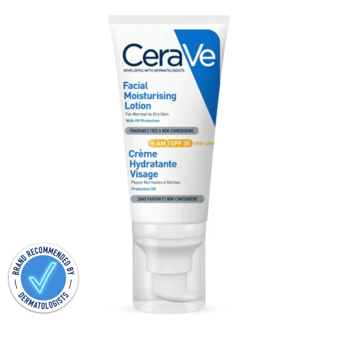 CeraVe AM Facial Moisturising Lotion SPF30 with Ceramides for Normal to Dry Skin 52ml
