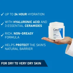 CeraVe Moisturising Cream Pot with Hyaluronic Acid & Ceramides for Dry to Very Dry Skin 454g