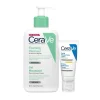CeraVe Morning Cleanse & Protect Duo for Oily Skin, Cleanser with Niacinamide & Moisturiser with SPF50 and Hyaluronic Acid