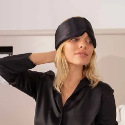 Drowsy Black Jade Silk Sleep Mask