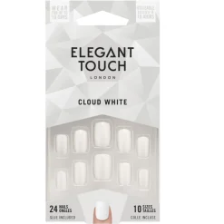 Elegant Touch Core Colour True Cloud White False Nails