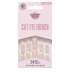 Elegant Touch Glitter Nails Cat Eye French Mirage