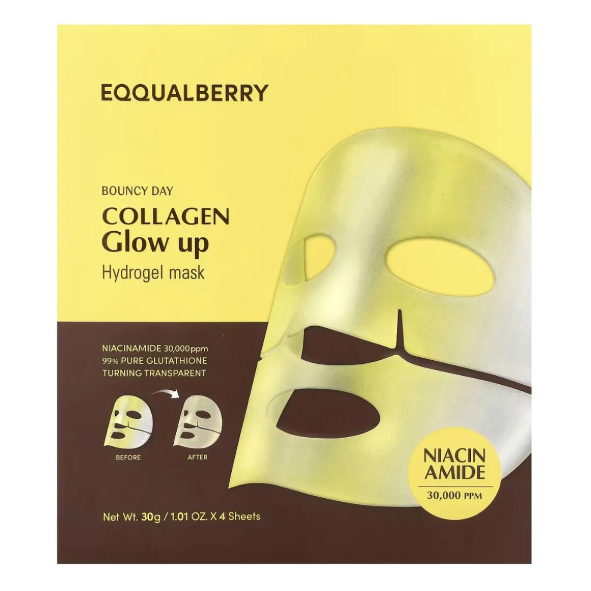 Eqqualberry Collagen Glow up Hydrogel Mask
