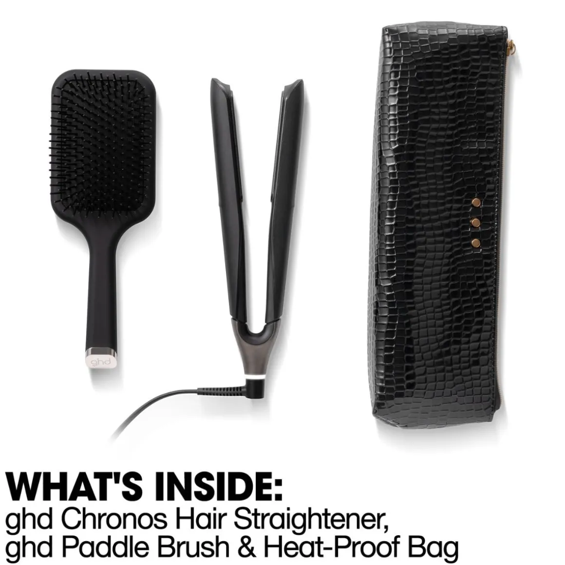 Ghd Chronos Styler Gift Set with Paddle Brush & Bag