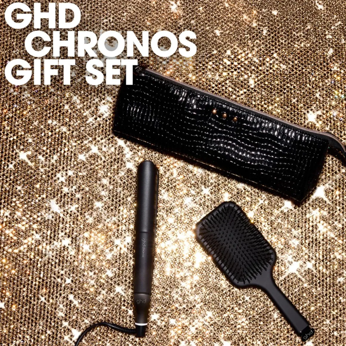 Ghd Chronos Styler Gift Set with Paddle Brush & Bag