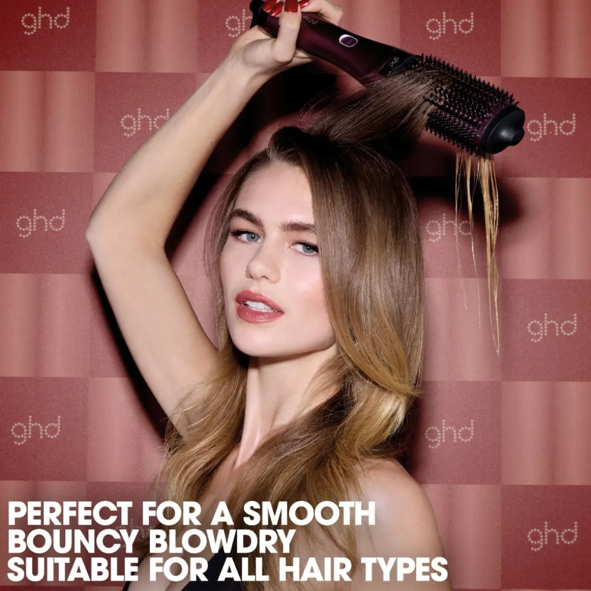Ghd Duet Blowdry in Cherry with Volume Forever & Dressing Brush