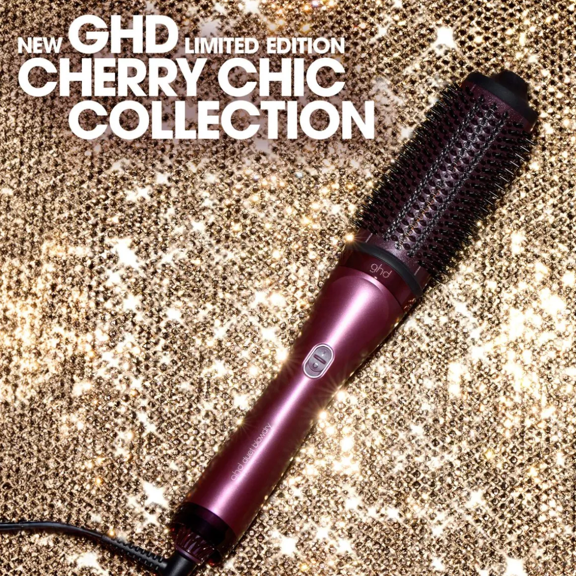 Ghd Duet Blowdry in Cherry with Volume Forever & Dressing Brush