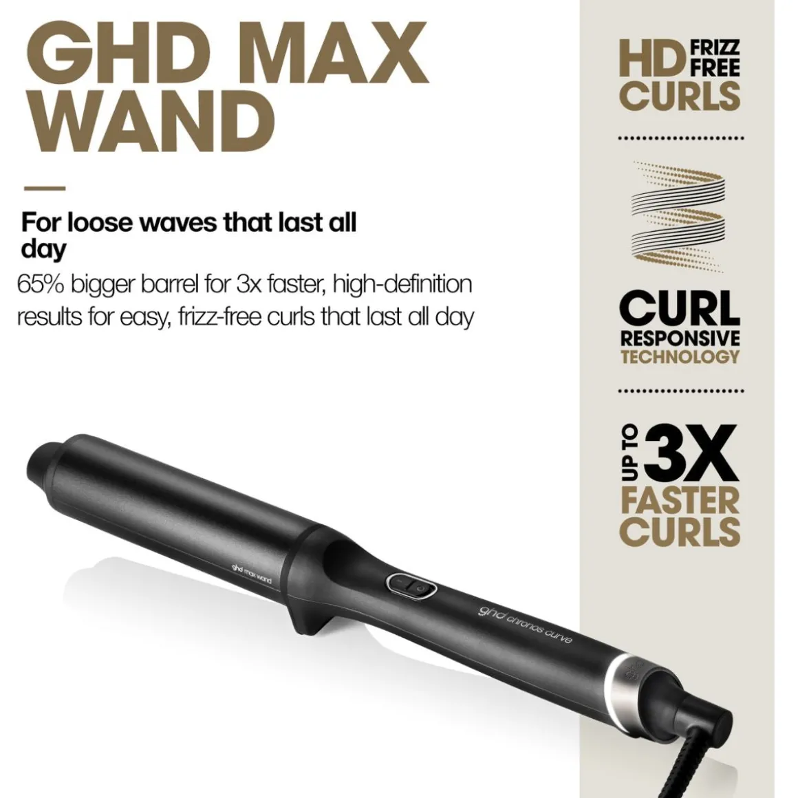 Ghd NEW Chronos Curve Max Wand - 38mm Hair Curler