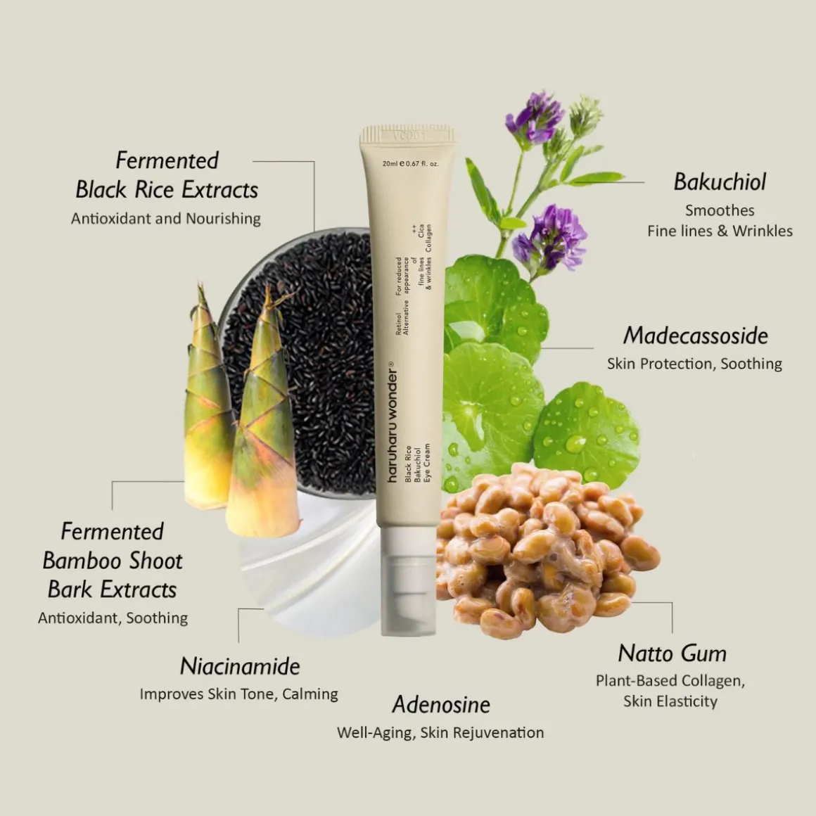 Haru Haru Wonder Black Rice Bakuchiol Eye Cream 20ml