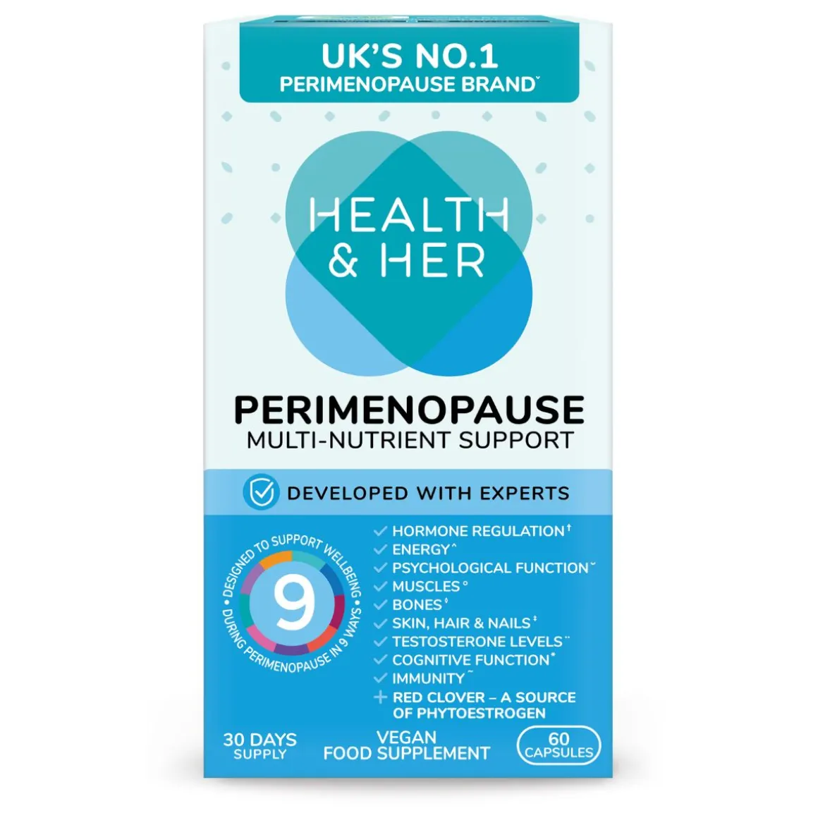 Health & Her Perimenopause Multi-Nutrient Support Supplement 60