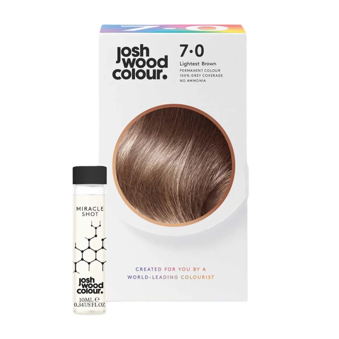 Josh Wood Colour Miracle System Permanent Colour Kit Shade 7.0 Lightest Brown