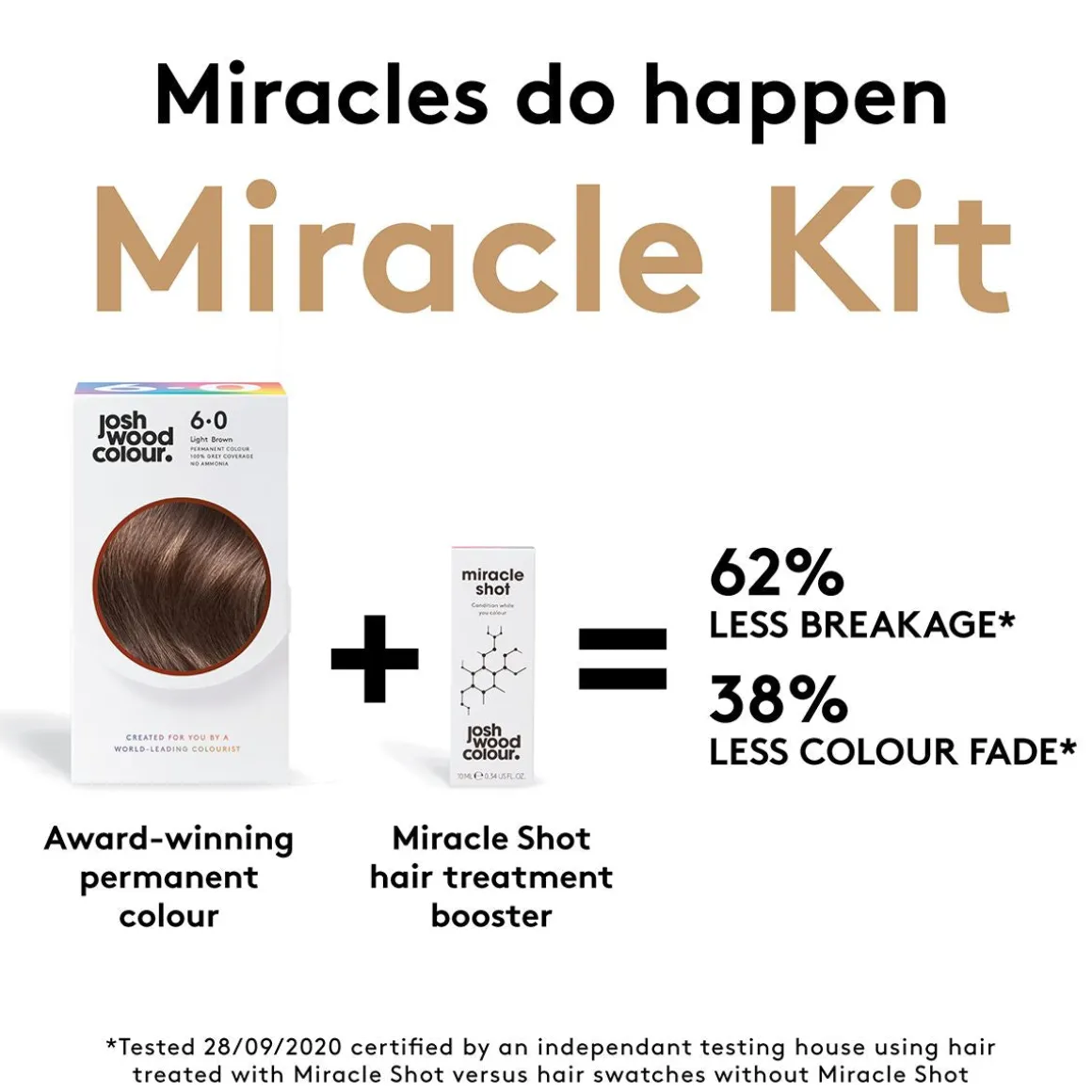 Josh Wood Colour Miracle System Permanent Colour Kit Shade 7.0 Lightest Brown