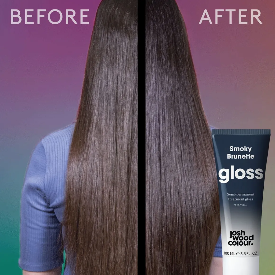 Josh Wood Colour Semi-Permanent Hair Gloss - Smoky Brunette