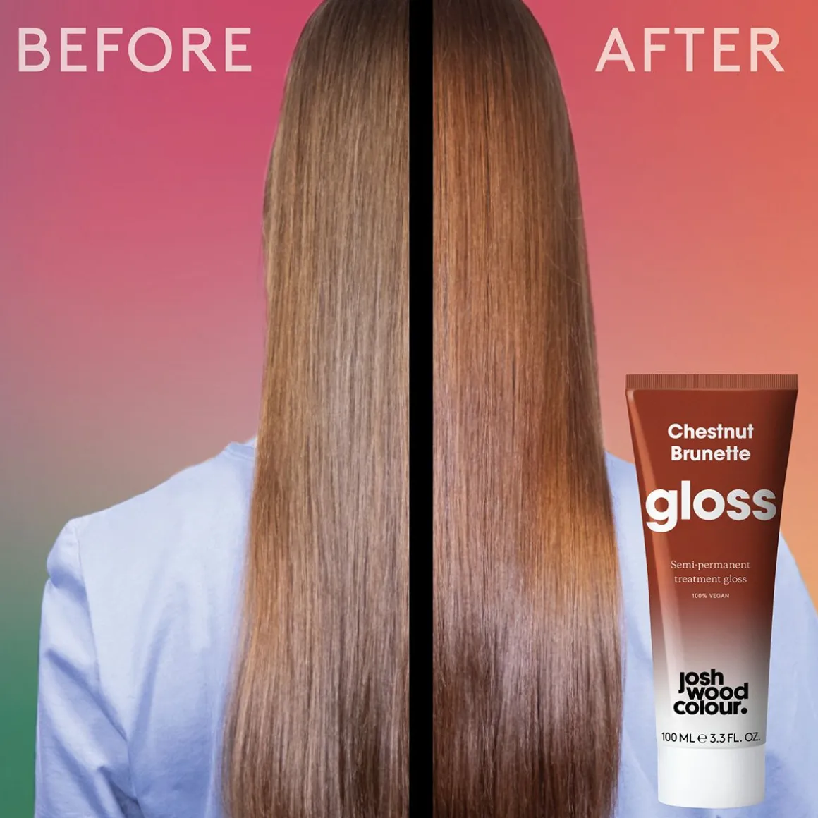 Josh Wood Colour Semi-Permanent Hair Gloss - Chestnut Brunette