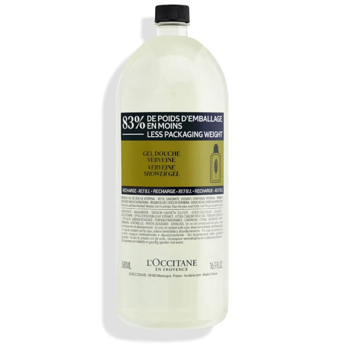 L'Occitane En Provence Verbena Shower Gel Refill 500ml