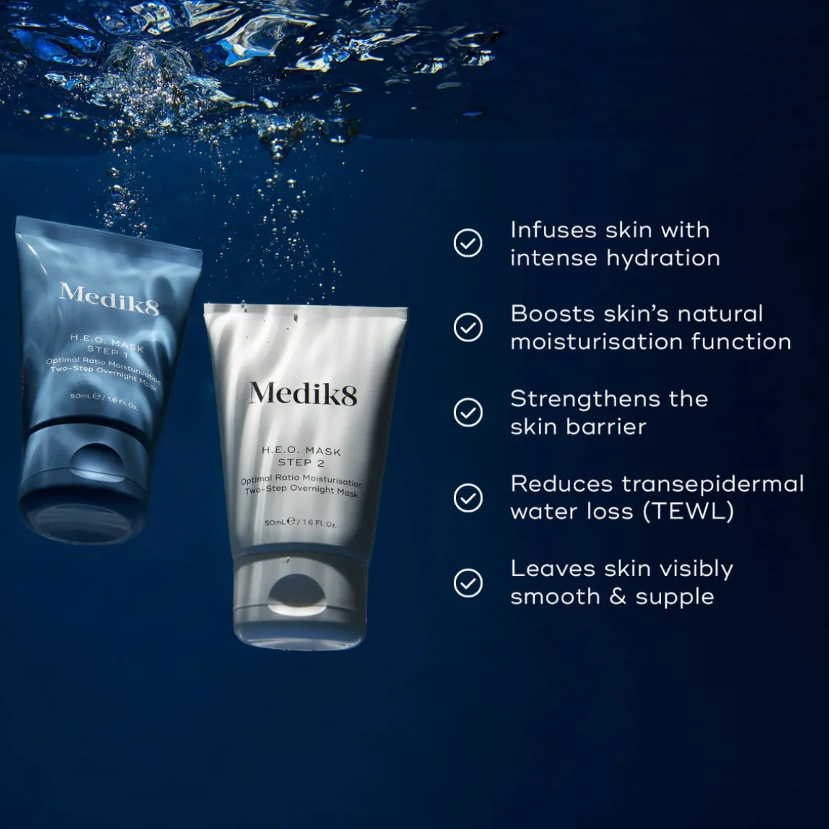 Medik8 H.E.O Mask 2-Step Overnight Moisturising Face-Mask