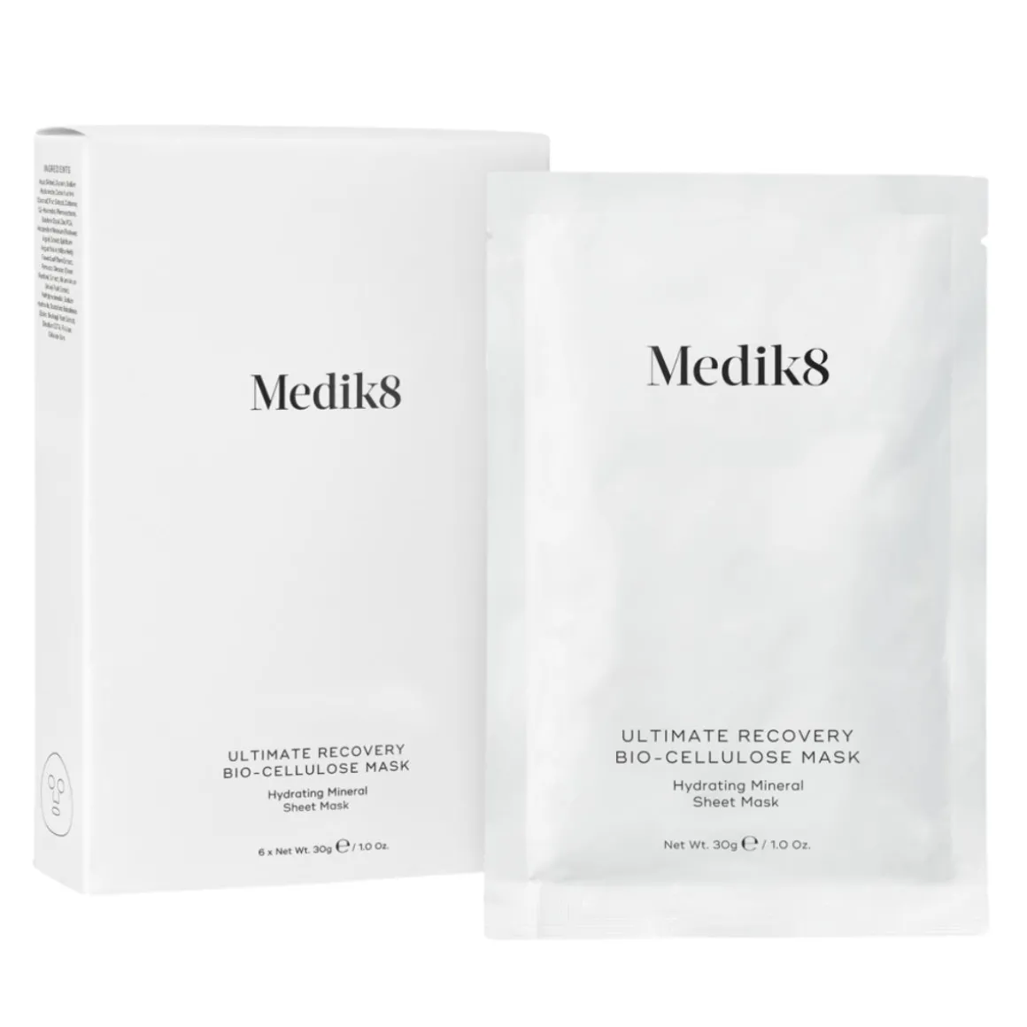 Medik8 Ultimate Recovery™ Bio-Cellulose Zinc Mask Hydrating Mineral Sheet 6 Pack