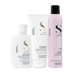 Millies Exclusive Alfaparf Semi Di Lino Diamond Trio with Conditioner, Thermal Protect & Free Shampoo
