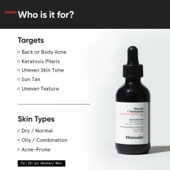 Minimalist Glycolic + Tranexamic 11% Body Exfoliator