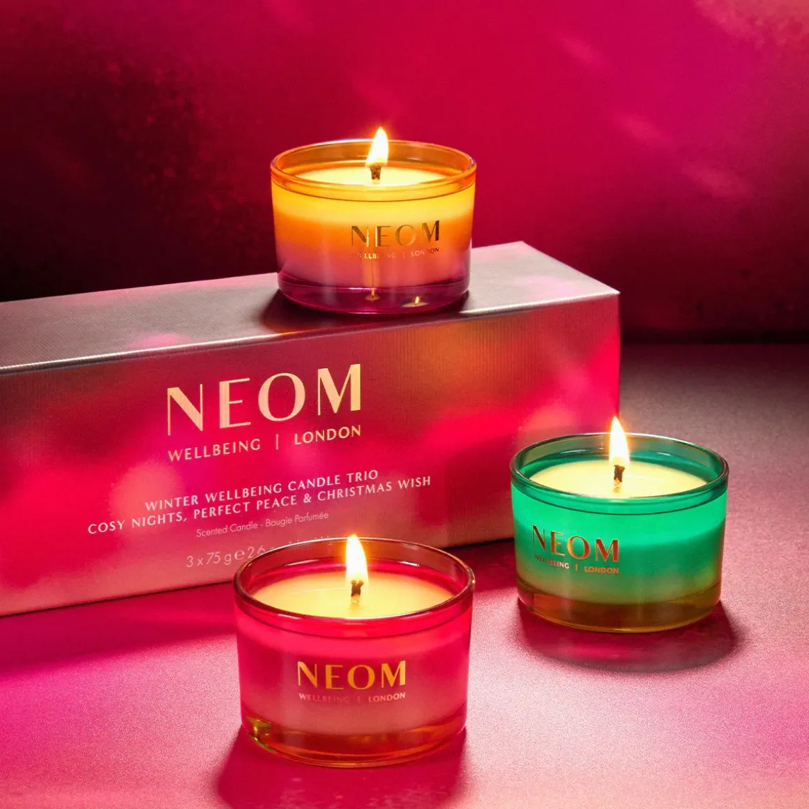 Neom Winter Wellbeing Candle Trio