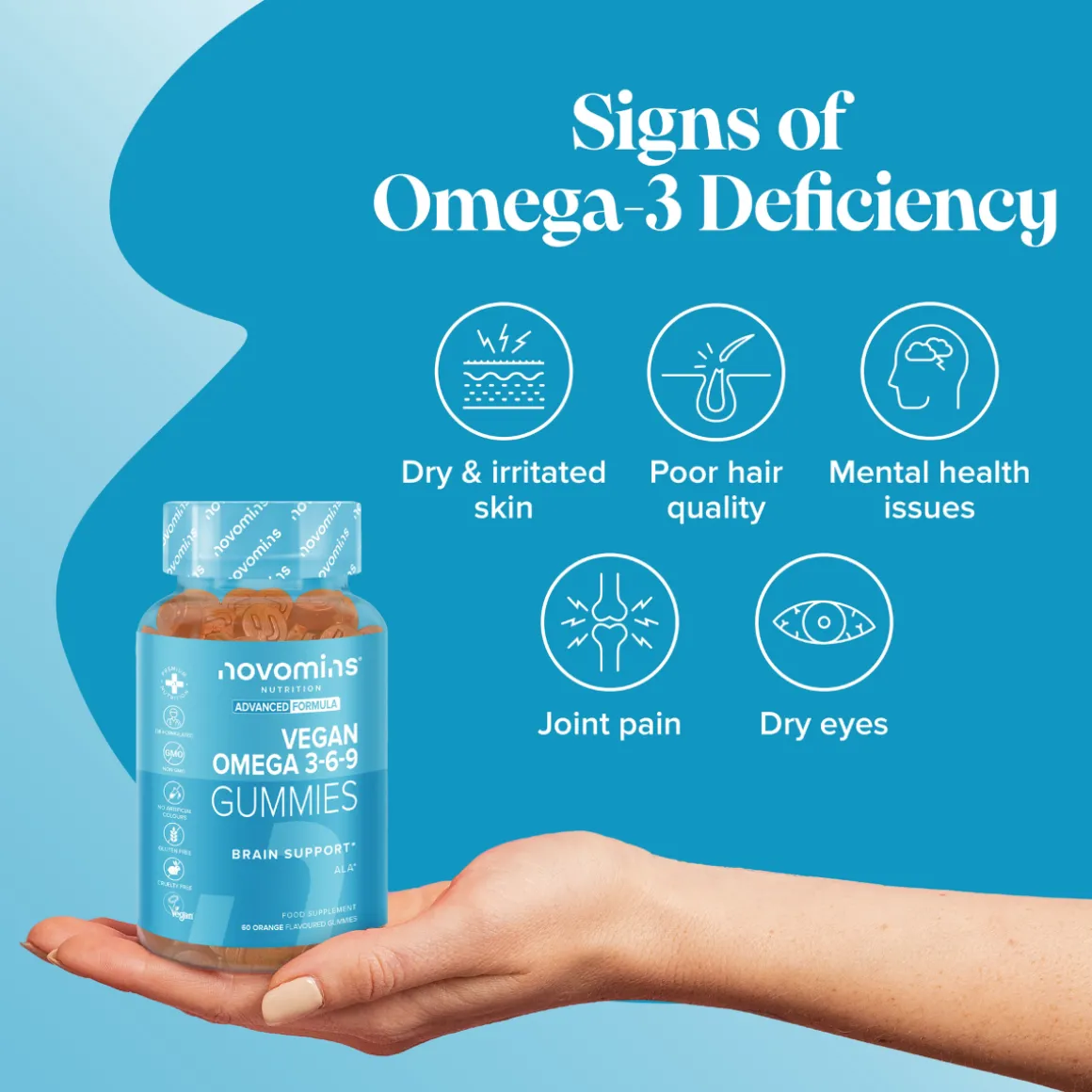 Novomins Vegan Omega 3-6-9 Gummies