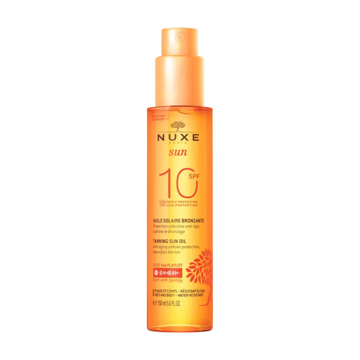 Nuxe Sun Tanning Oil Low Protection SPF 10