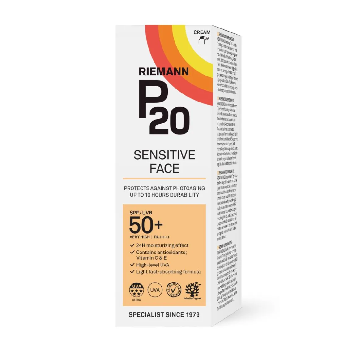 P20 Sun Protection SPF50+ Face Sensitive 50g