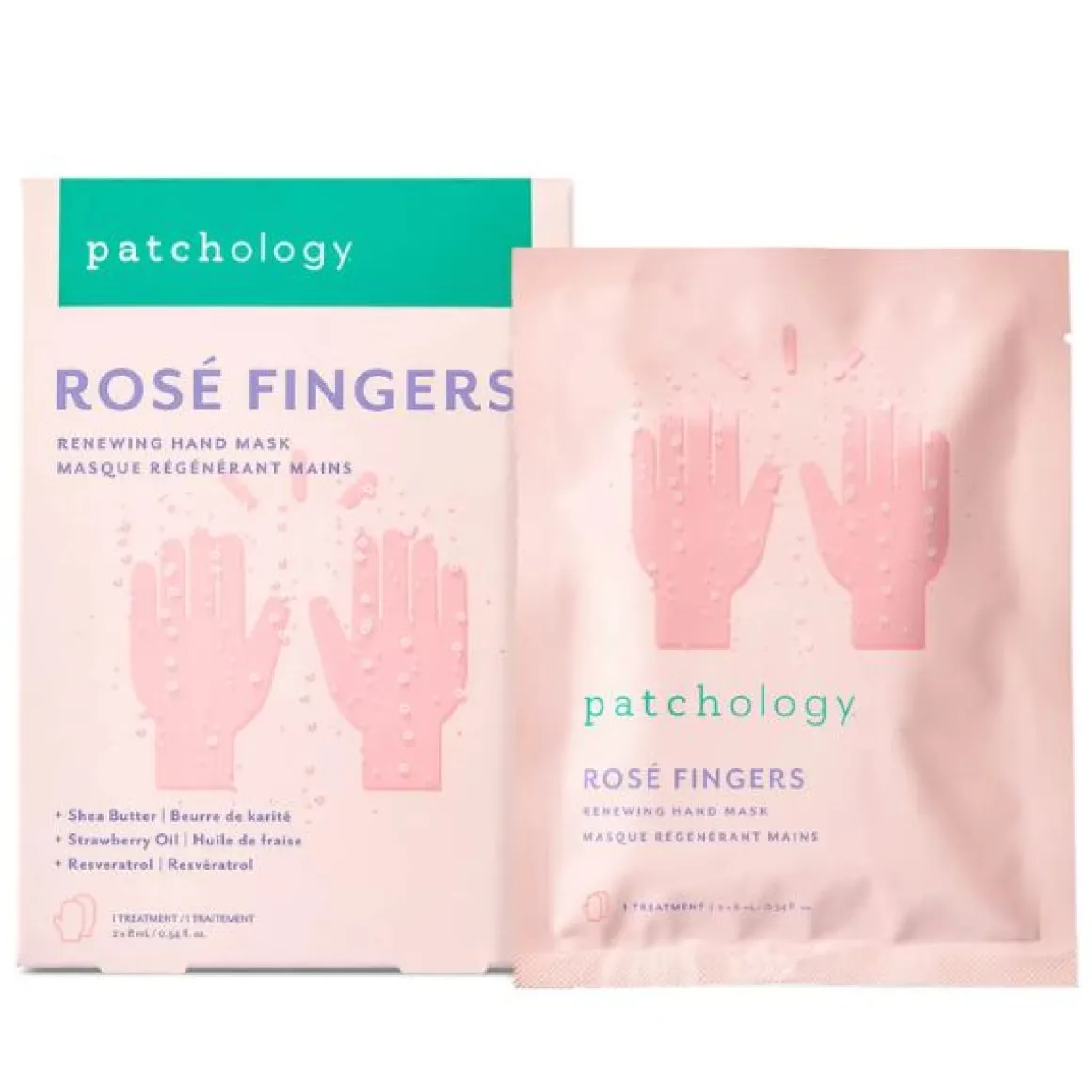 Patchology Rosé Fingers Hand Mask