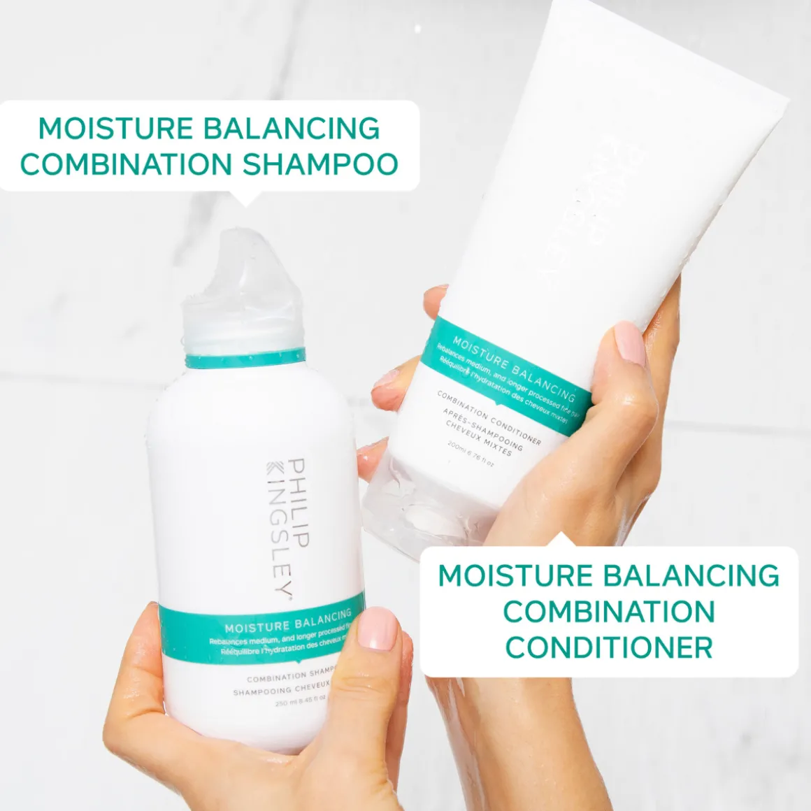 Philip Kingsley Moisture Balancing Shampoo 250ml & Conditioner 200ml Duo