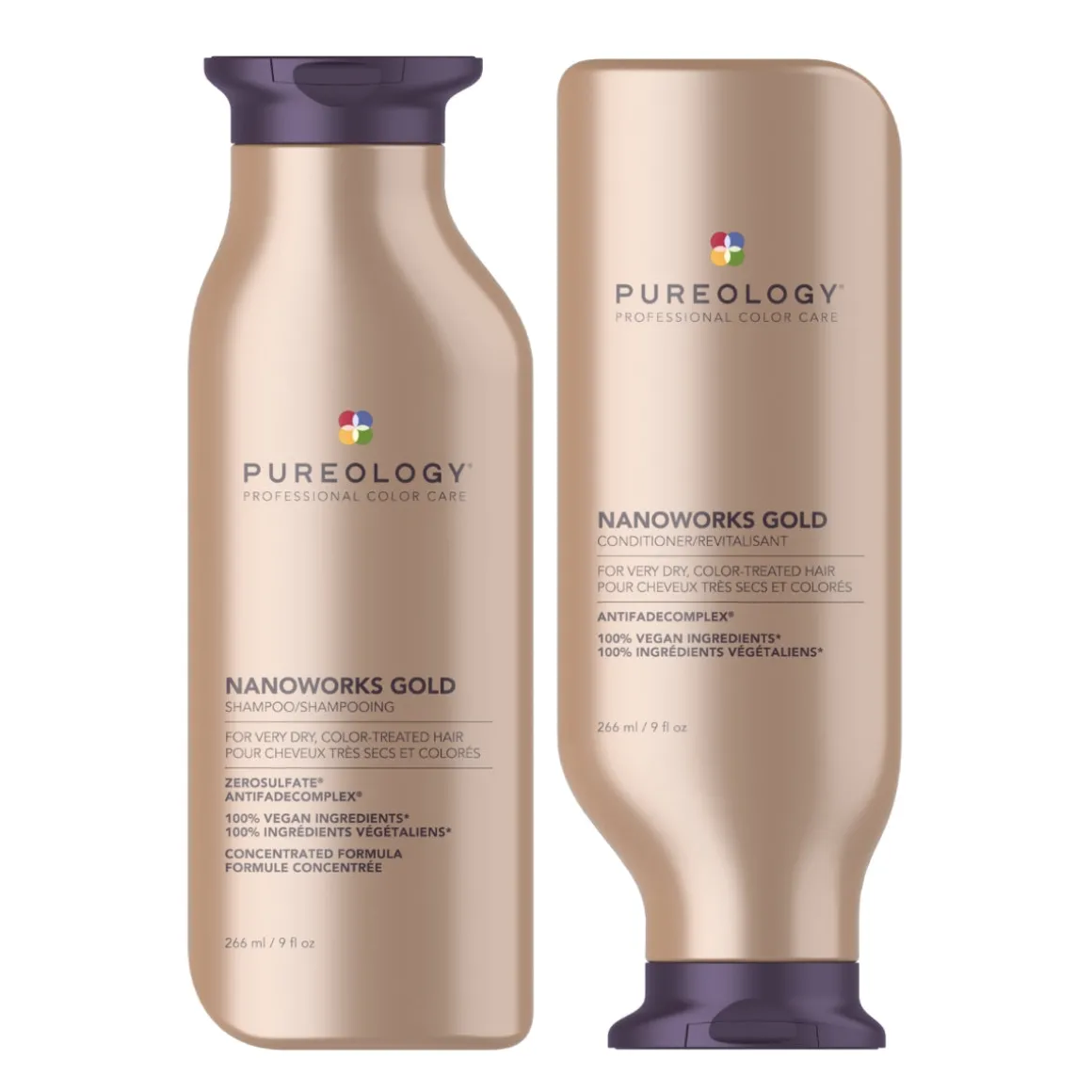 Pureology Nanoworks Gold Shampoo and Conditioner Bundle For Dry Dull Hair