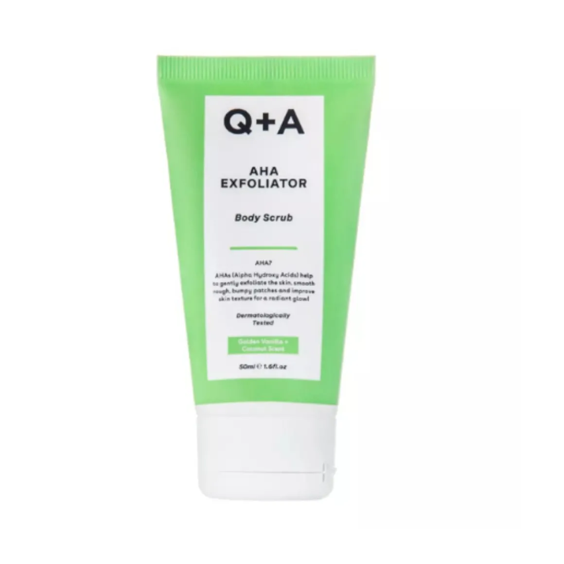 Q+A AHA Exfoliator Body Scrub 50ml.