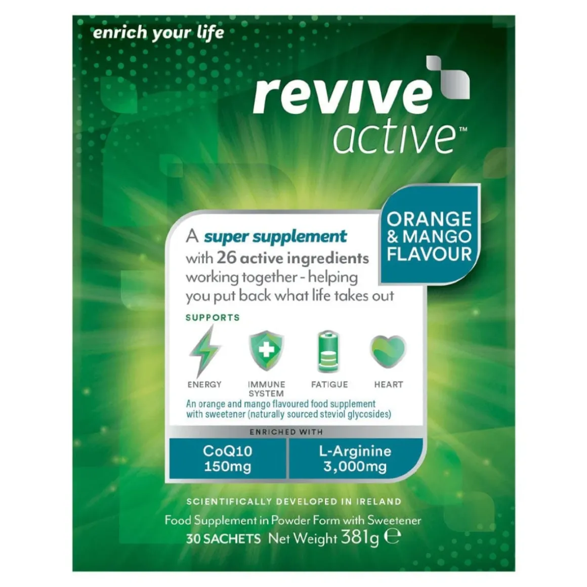 Revive Active 30 Sachets - Orange & Mango