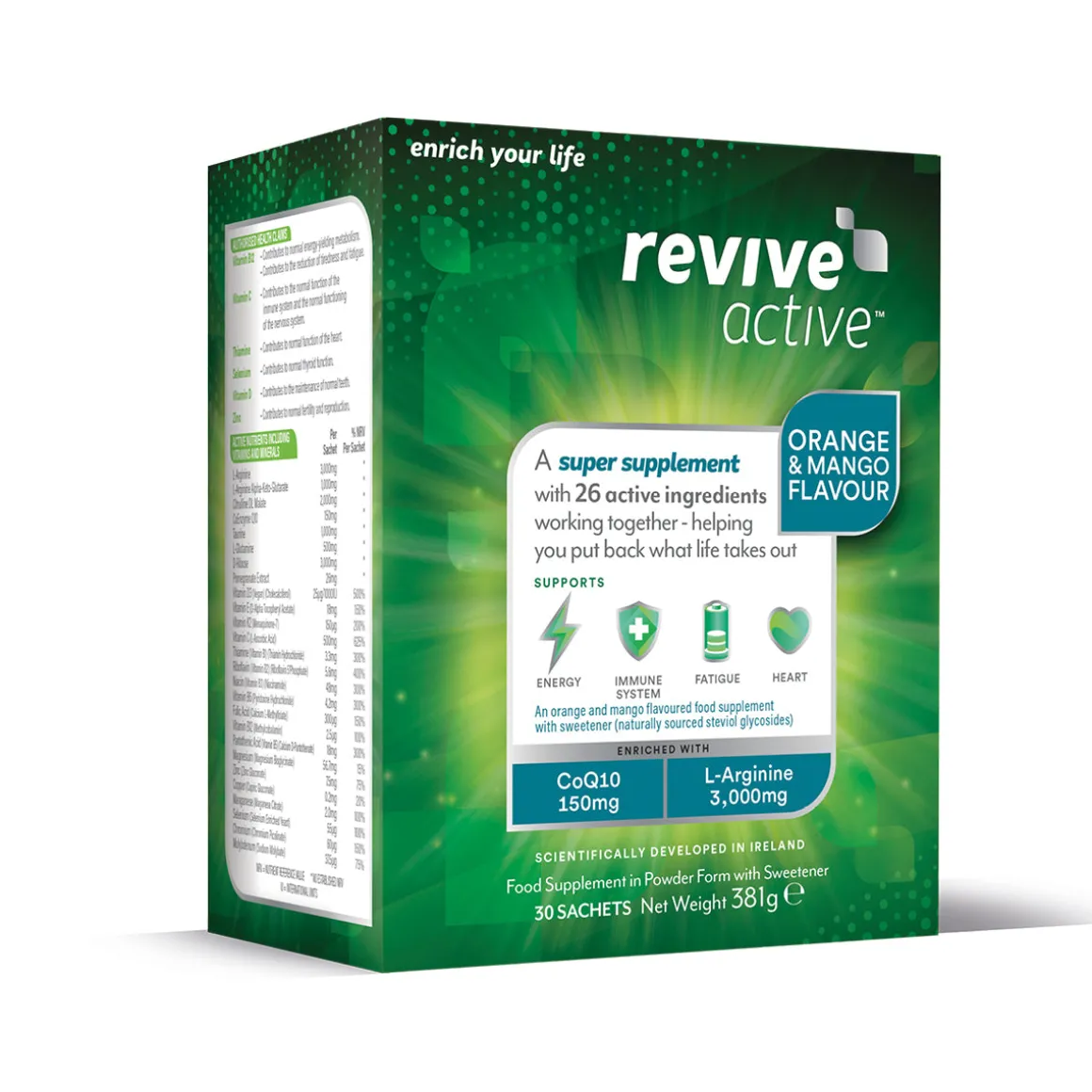 Revive Active 30 Sachets - Orange & Mango