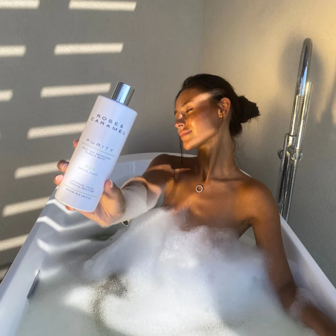 Rose & Caramel Purity Tan Removing Bubble Bath