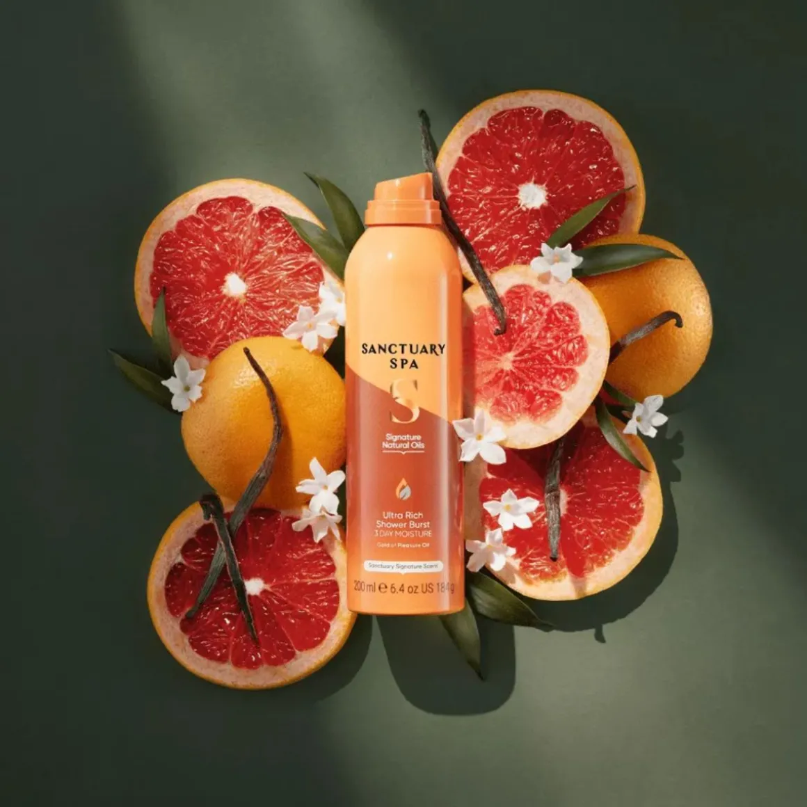 Sanctuary Spa Ultra Rich Shower Burst Body Wash 3 Day Long Lasting Moisture 200ml