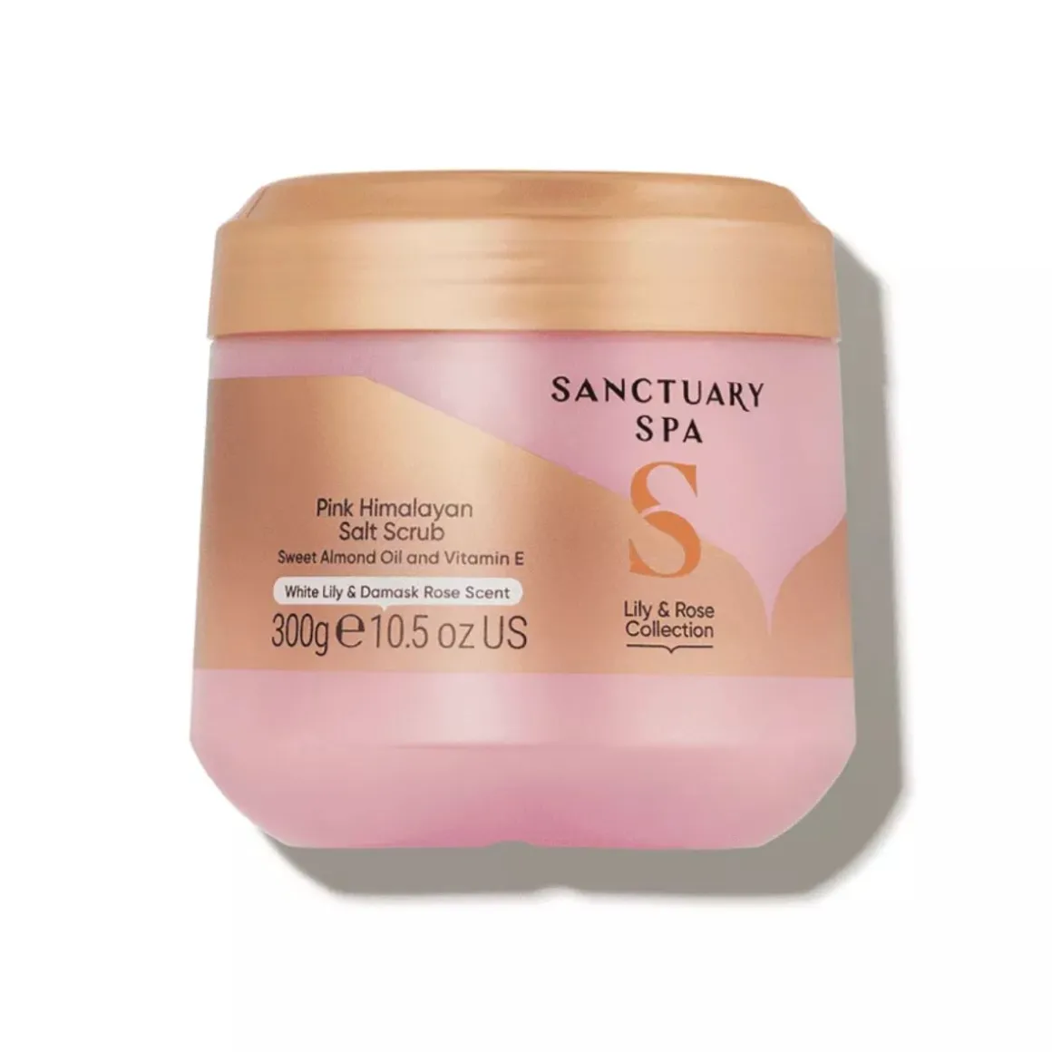 Sanctuary Spa White Lily & Damask Rose Pink Himalayan Salt Body Scrub