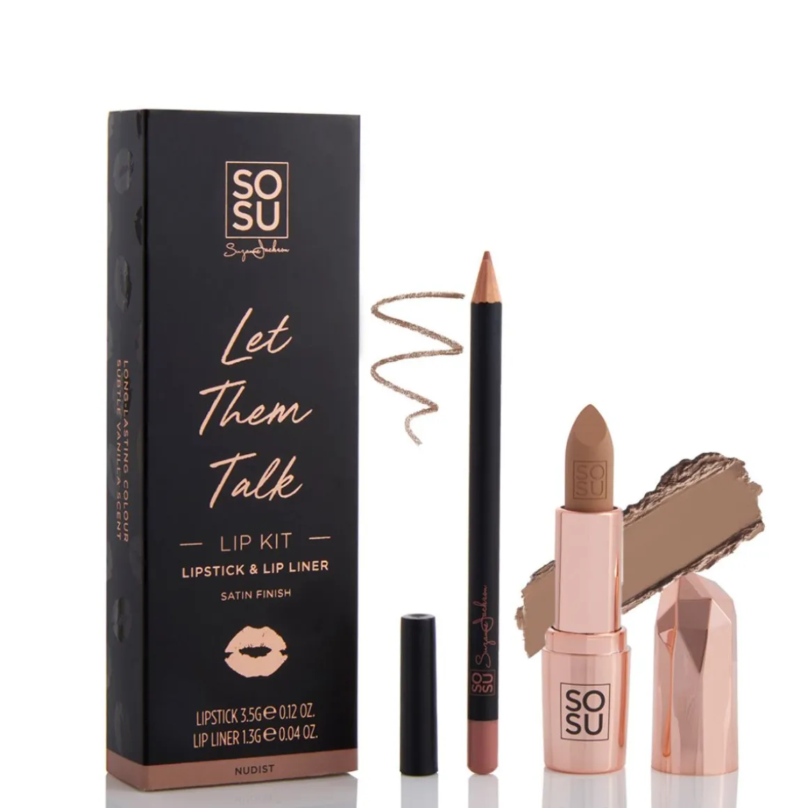 SOSU Cosmetics Nude Lip Kit Nudist.