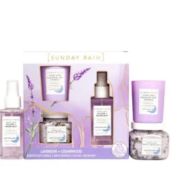 Sunday Rain Lavender & Cedarwood Sleep Trio
