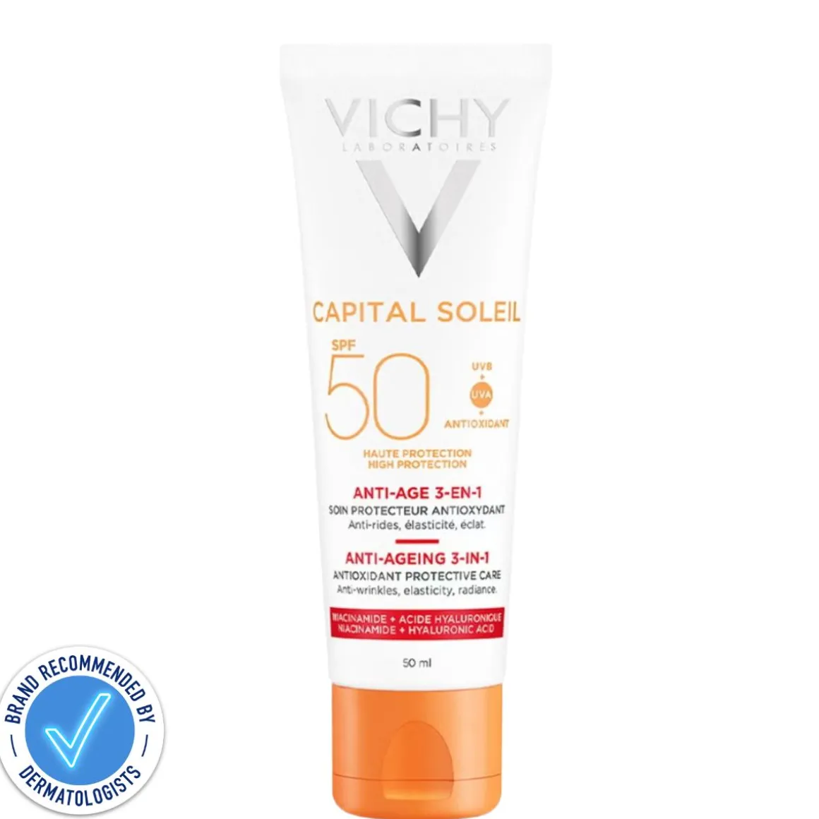 VICHY Capital Soleil Anti-Ageing 3-in-1 High Sun Protection for Face SPF50 50ml