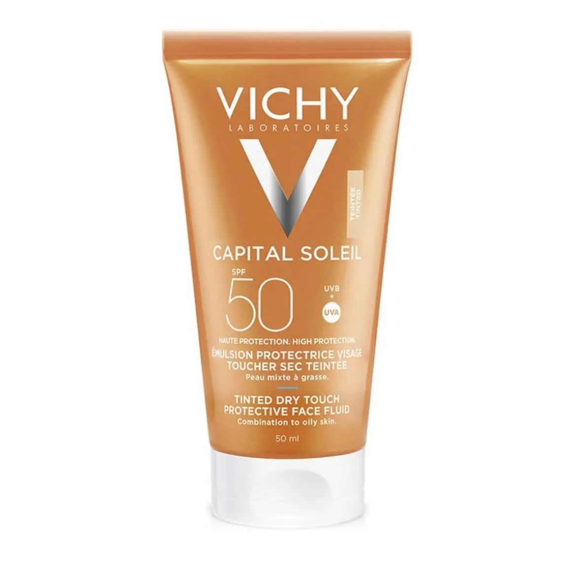 VICHY Capital Soleil Dry Touch Mattifying BB Tinted Sun Protection SPF50 for Face 50ml