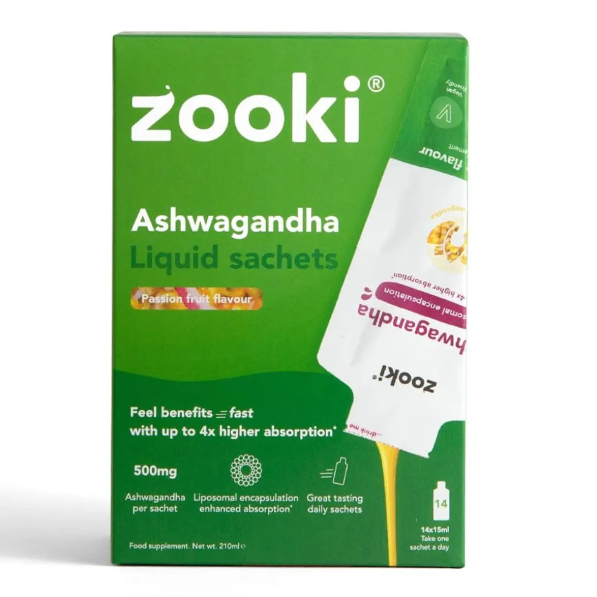 Zooki Liposomal Ashwagandha-Passion Fruit 14s