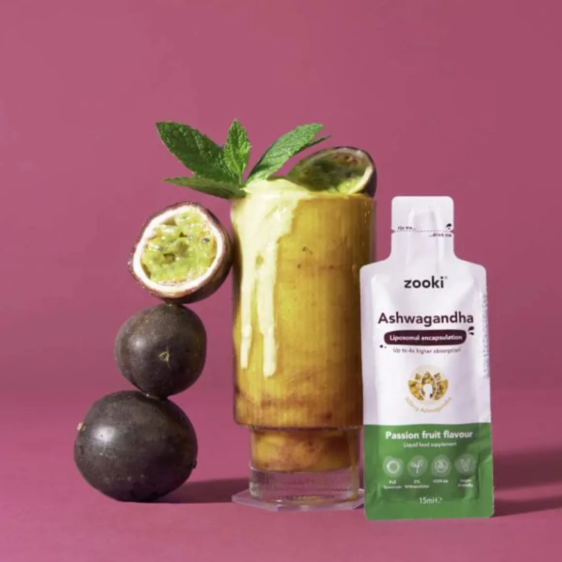 Zooki Liposomal Ashwagandha-Passion Fruit 14s